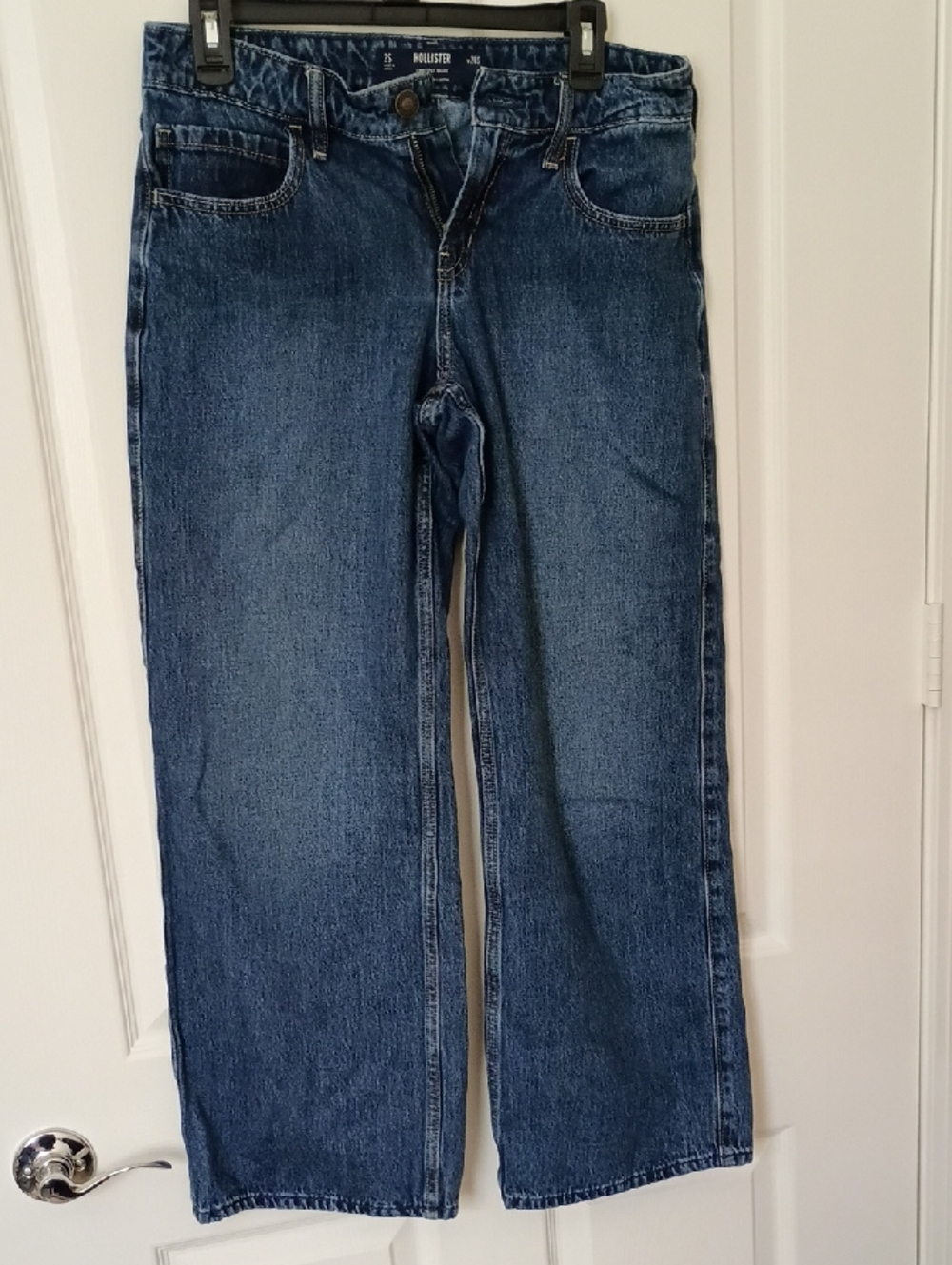 Hollister Relaxed Straight Jeans - Dark Blue Denim